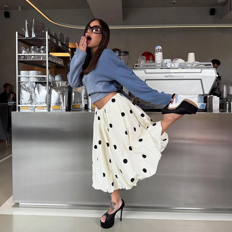 Polka Dot Bubble Skirt