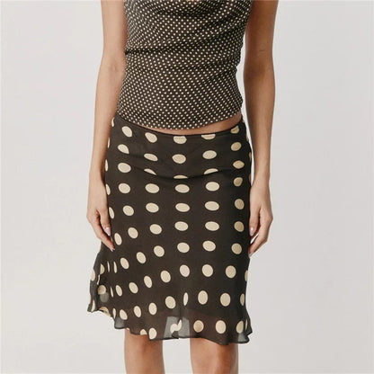 Polka Dot Midi Skirt