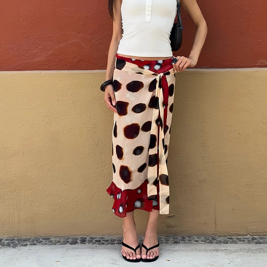Printed Midi Skirt