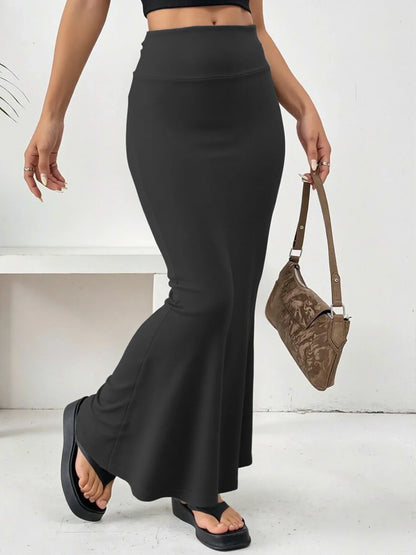 Black Mermaid Maxi Skirt
