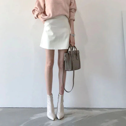 White A-Line Short Skirt