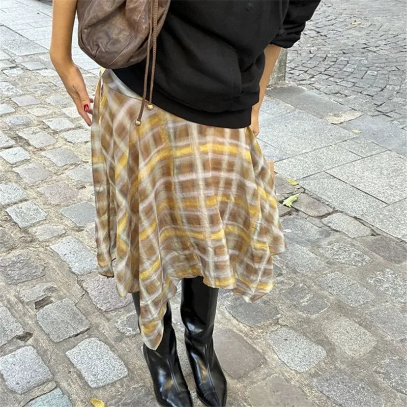 Asymmetric Midi Skirt