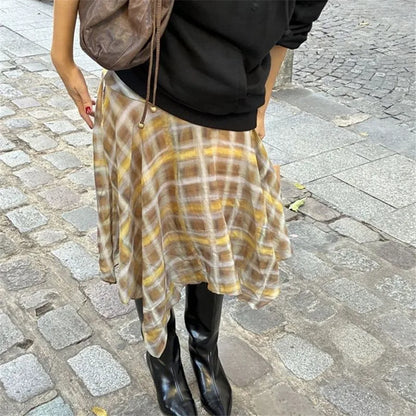 Asymmetric Midi Skirt
