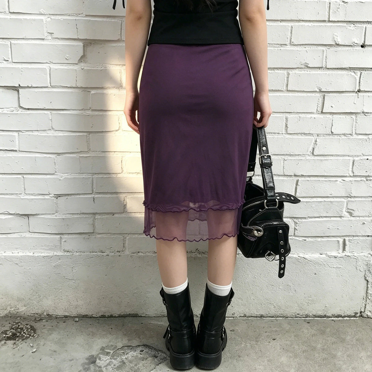 Purple Midi Skirt