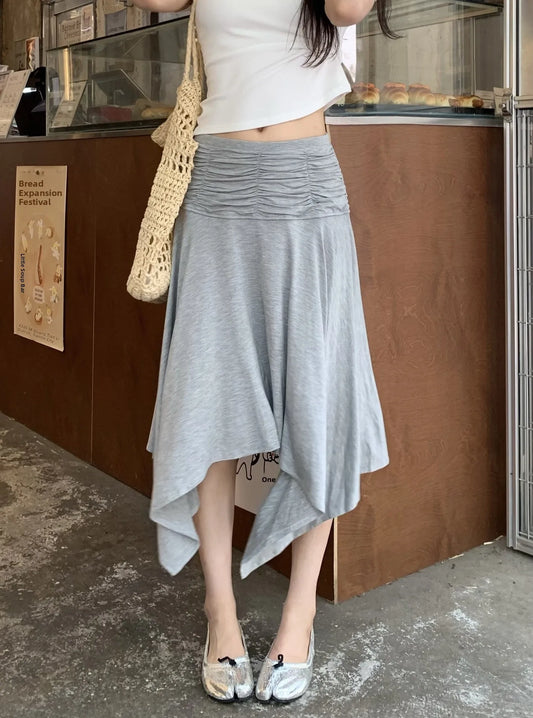 High Waisted Asymmetric Skirt