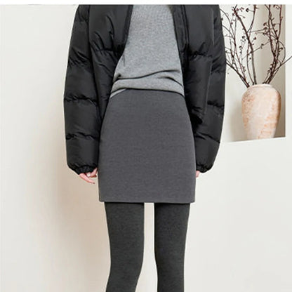 Grey Wool Bodycon Skirt