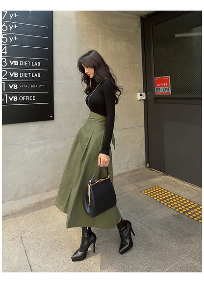 Green Midi Skirt
