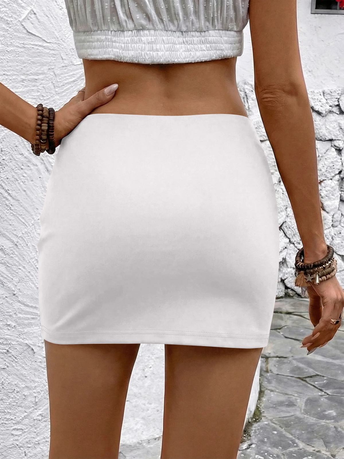 White Bodycon Mini Skirt