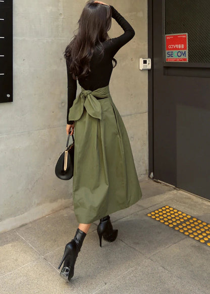 Green Midi Skirt