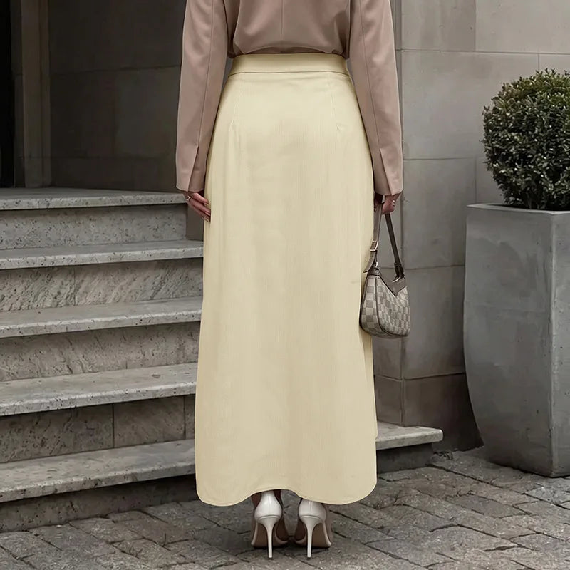 Beige A-Line Skirt