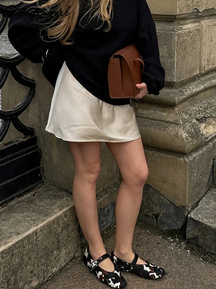 Satin Short Skirt
