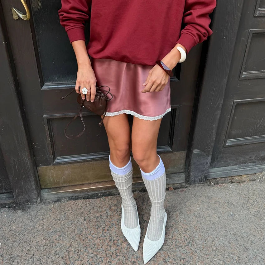 Satin Slip Short Skirt