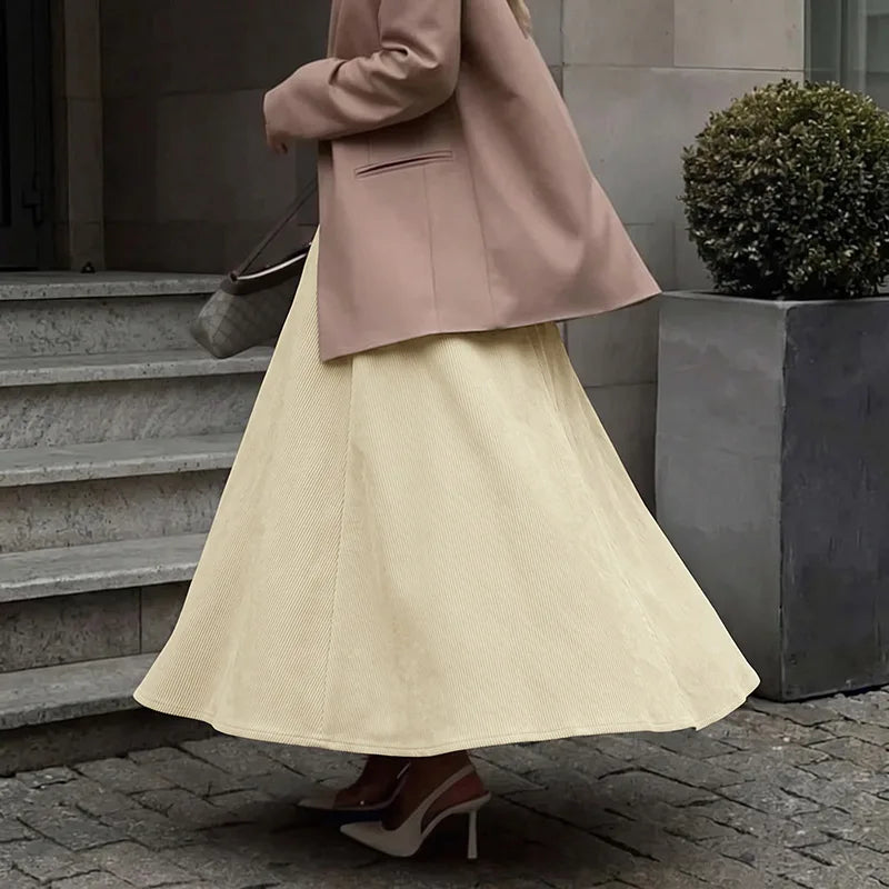 Beige A-Line Skirt