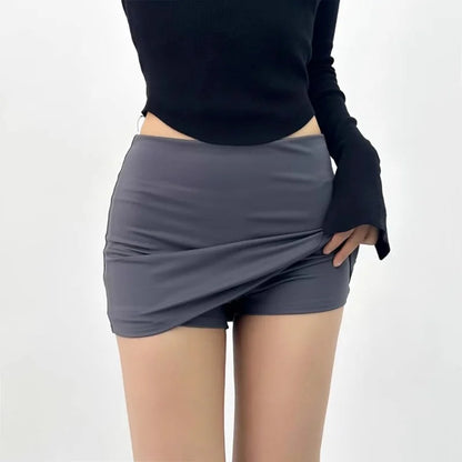 Micro Mini Skirt with Built-In Shorts