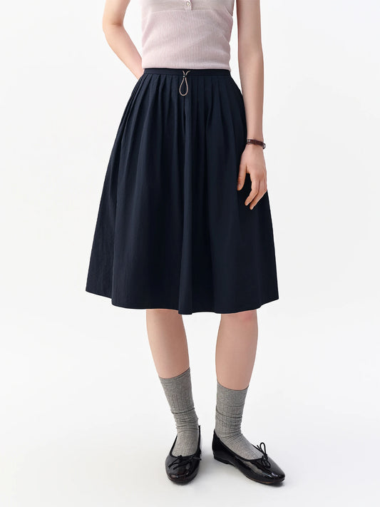 Navy Midi Skirt