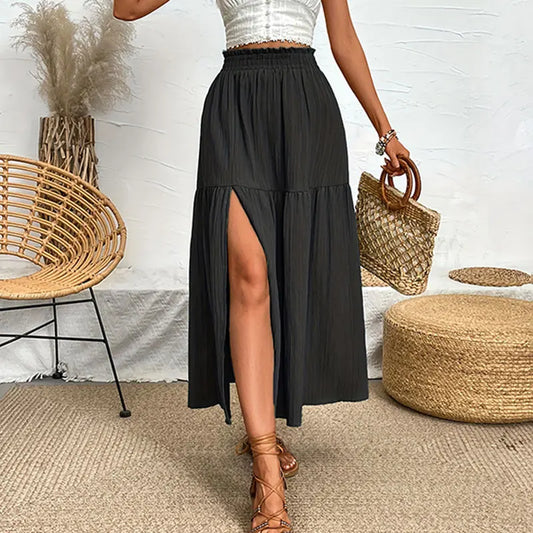 Side Slit Midi Skirt