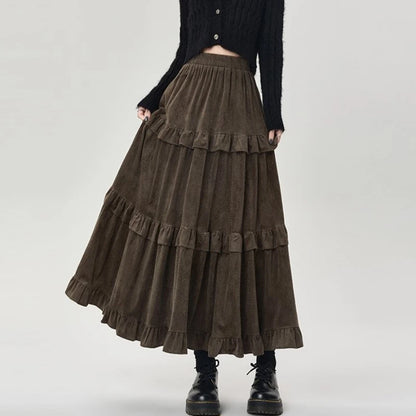 Velvet Ruffle Skirt