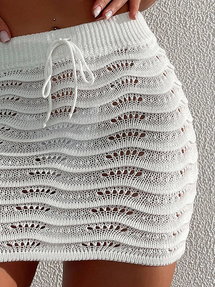 White Crochet Skirt
