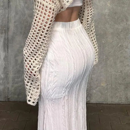 White Fishtail Skirt