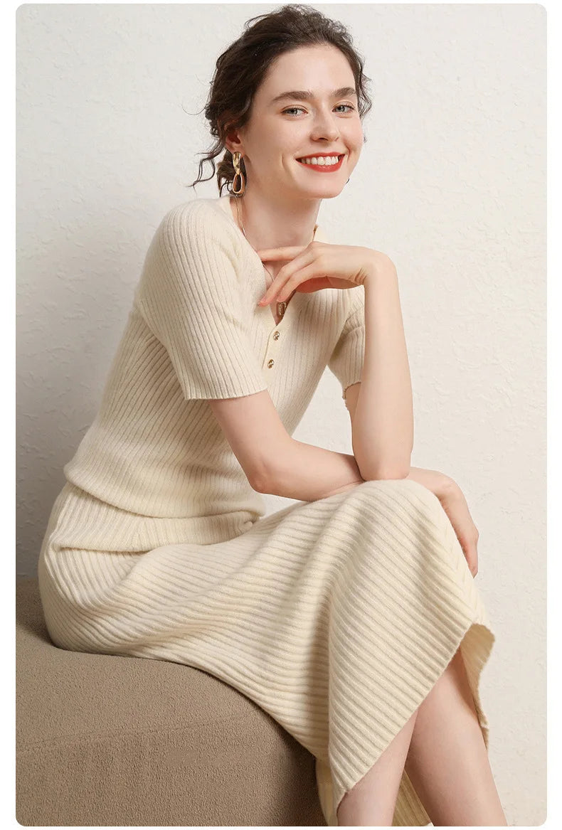 Woolen Pencil Skirt