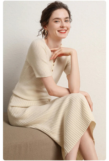 Woolen Pencil Skirt