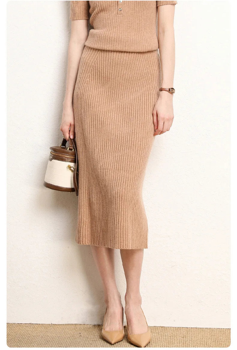 Woolen Pencil Skirt