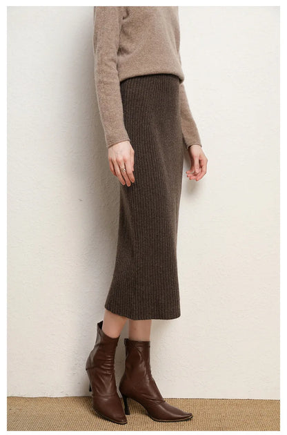 Woolen Pencil Skirt