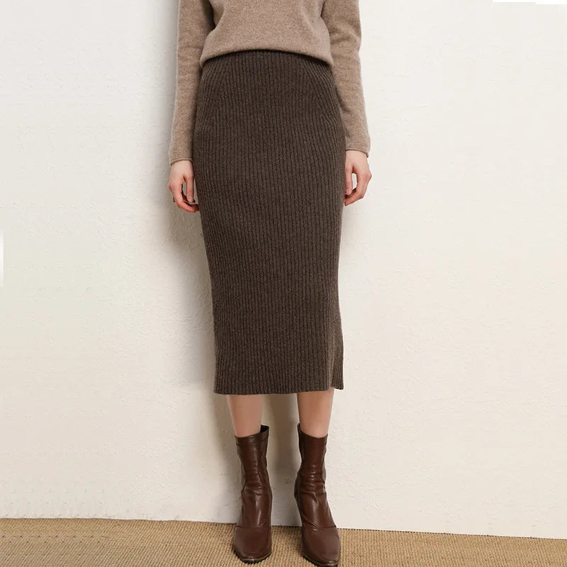 Woolen Pencil Skirt