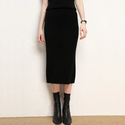 Woolen Pencil Skirt
