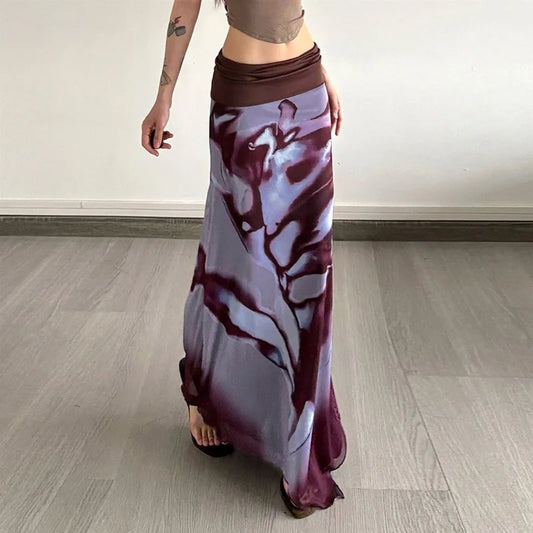 Y2K Long Skirt