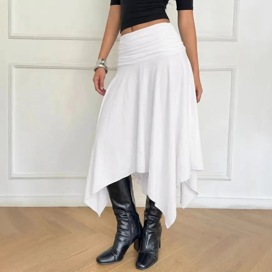 Y2K white Midi Skirt