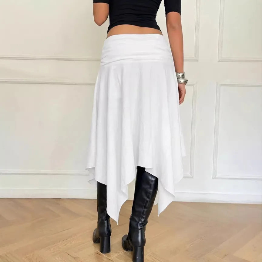 Y2K white Midi Skirt